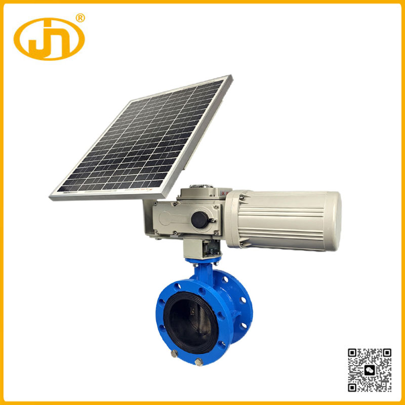 太阳能电动法兰蝶阀